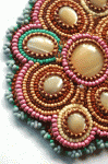 Bead Embroidered Edge using Peanut Beads